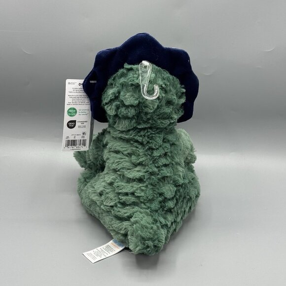 Carters Just One You Green Blue Triceratops Dinosaur Plush Baby Toy 68340 NEW - Picture 3 of 6